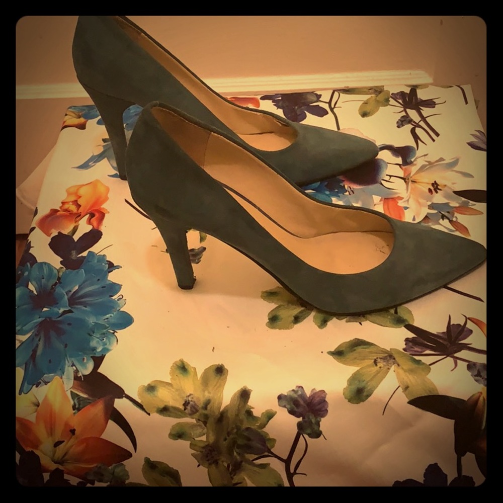 Dark Aqua suede shoes